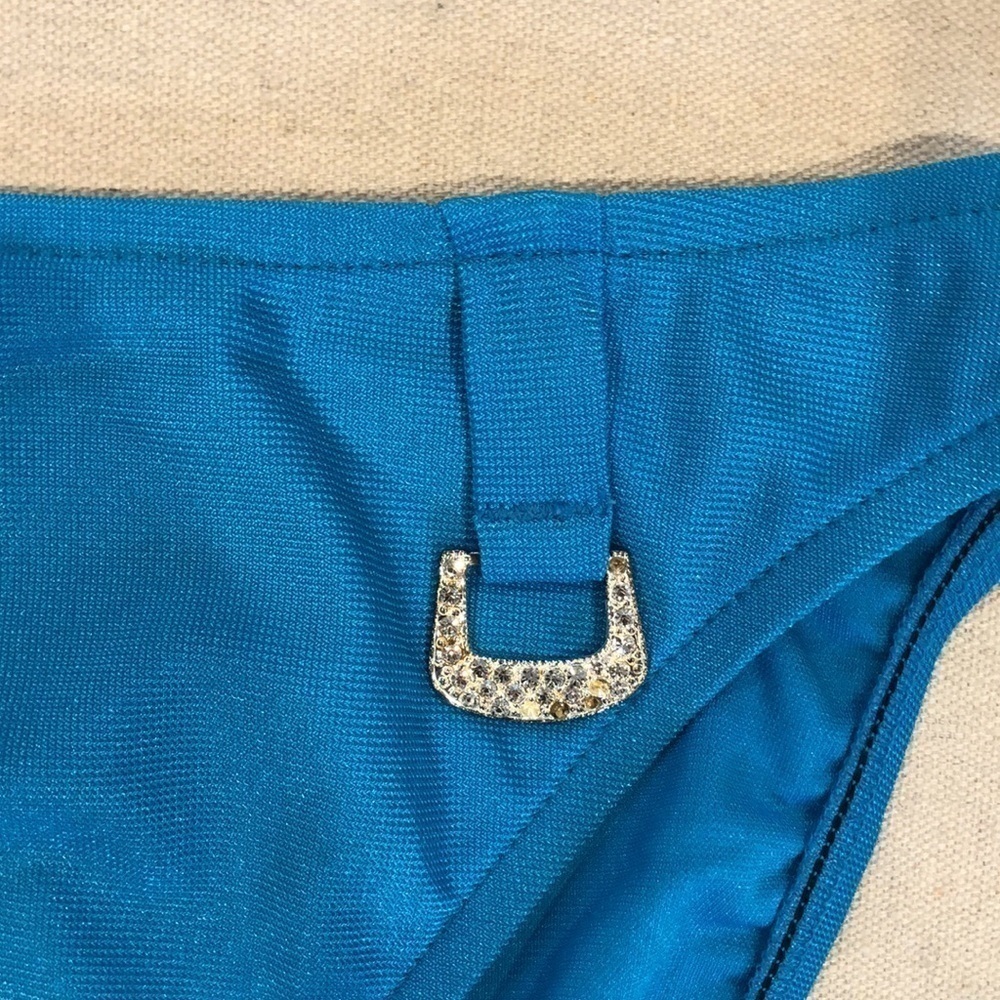 Bebe Blue‎ Rhinestone String Bikini 2 Piece - Picture 4 of 12